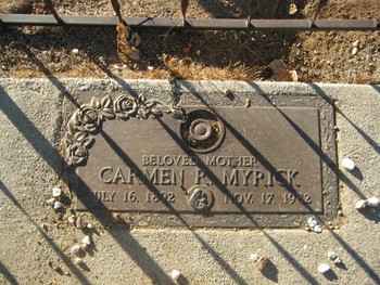 Myrick,   Carmen gravesite