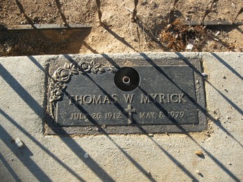 Myrick,   Thomas Woodrow gravesite