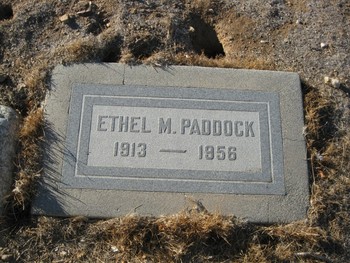 Paddock,   Ethel Mariam gravesite