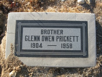Prickett,   Glenn Owen gravesite