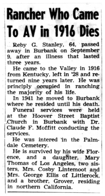 Stanley,   Reby Gobel obituary