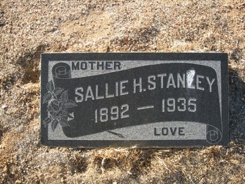 Stanley,   Sallie Hardin gravesite