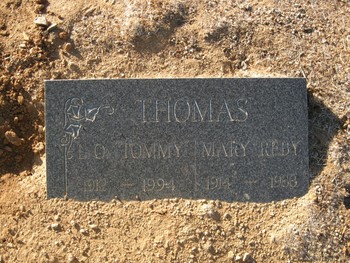 Thomas,   Mary Reby gravesite