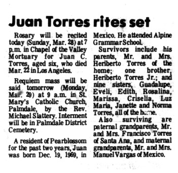 Torres,   Juan  Carlos obituary
