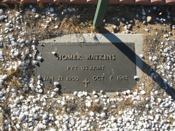 Watkins,   Homer gravesite