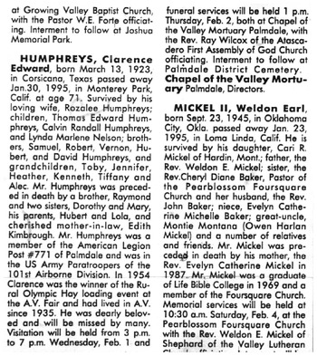 Humphreys, Clarence Edward gravesite