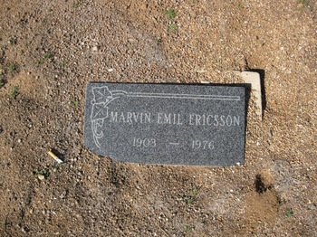 Ericsson,   Marvin Emil gravesite