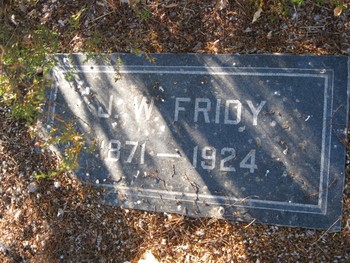 Fridy, John William gravesite