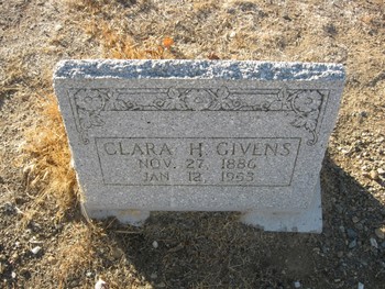 Givens,   Clara H gravesite