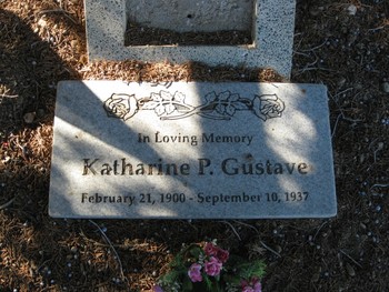 Gustave, Katharine gravesite